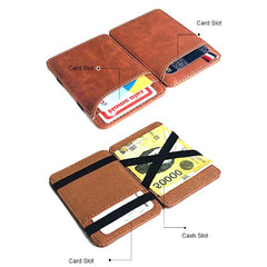 Fashionable Magic Leather Wallet For Credit Card Cash