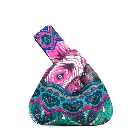 Mini Portabl Women's Waterproof Knot Bag For Shopping Phone Key