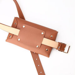 Classic Stylish Female Quality Leather Waist Bag For Money Card Key