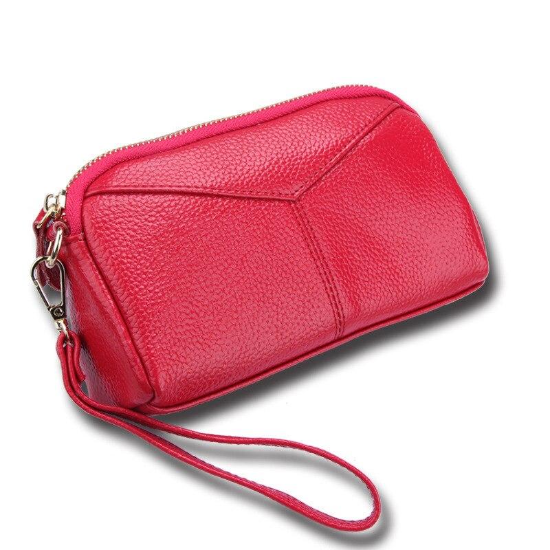 Casual Stylish Ladies' Quality Genuine Leather Clutch With Wristlet