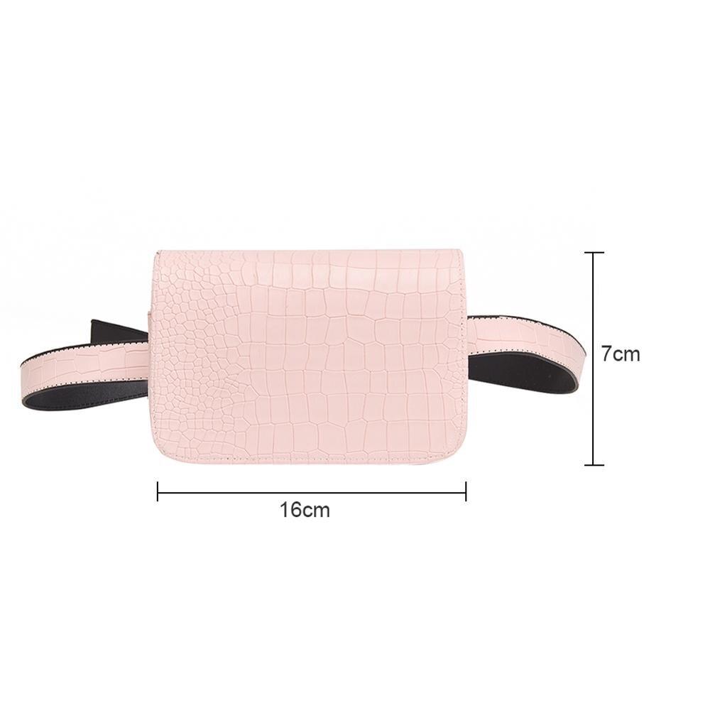 Vintage Pop Ladies' Crocodile Pattern Leather Waist Packs For Phone