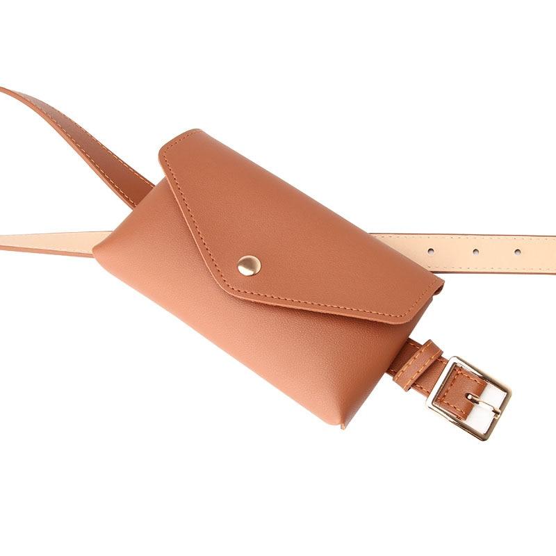 Classic Stylish Female Quality Leather Waist Bag For Money Card Key