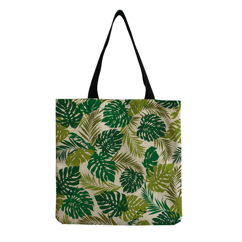 Personality Women's Tote Bags Printed Colorful Cartoon Plant & Floral