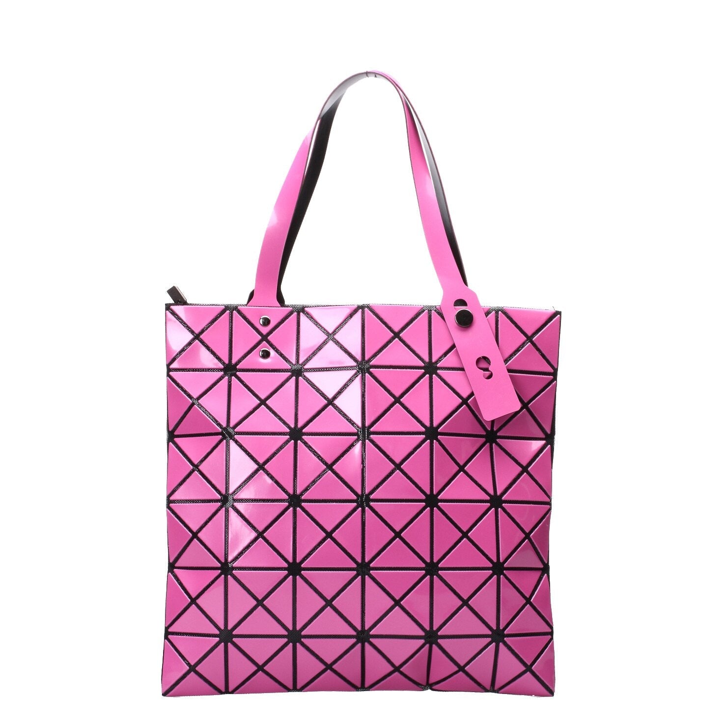 Stylish Women's Leather Shoulder Bag With Matte Geometric Pattern