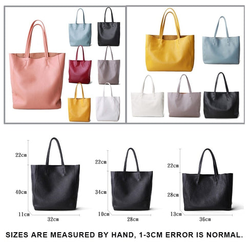 Luxury Fashionable Women's Casual Genuine Leather Tote Bag