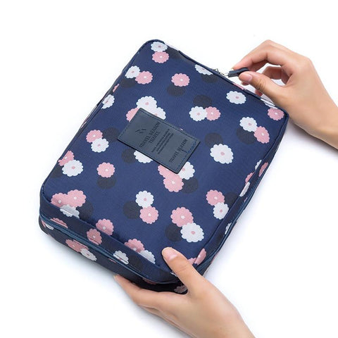 Stylish Women's Oxford Makeup Bags With Multicolor Pattern