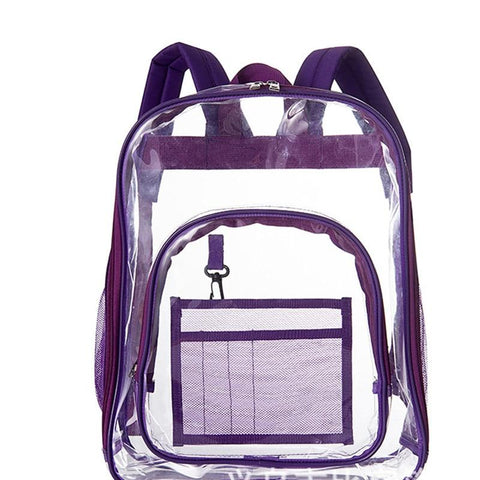High Quality Waterproof Transparent Women's Large Capacity School Bag