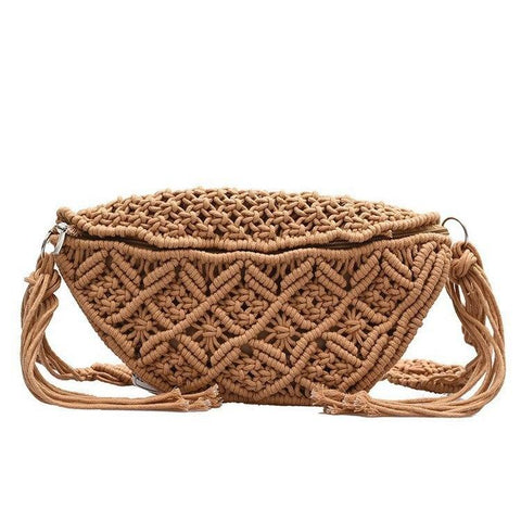 Bohemian Style Female Crochet Cotton Waist Pack