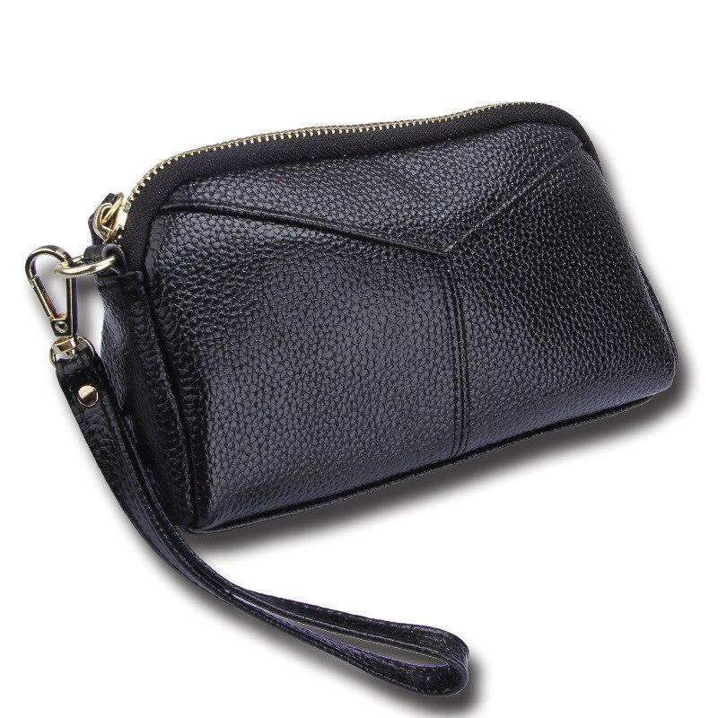 Casual Stylish Ladies' Quality Genuine Leather Clutch With Wristlet