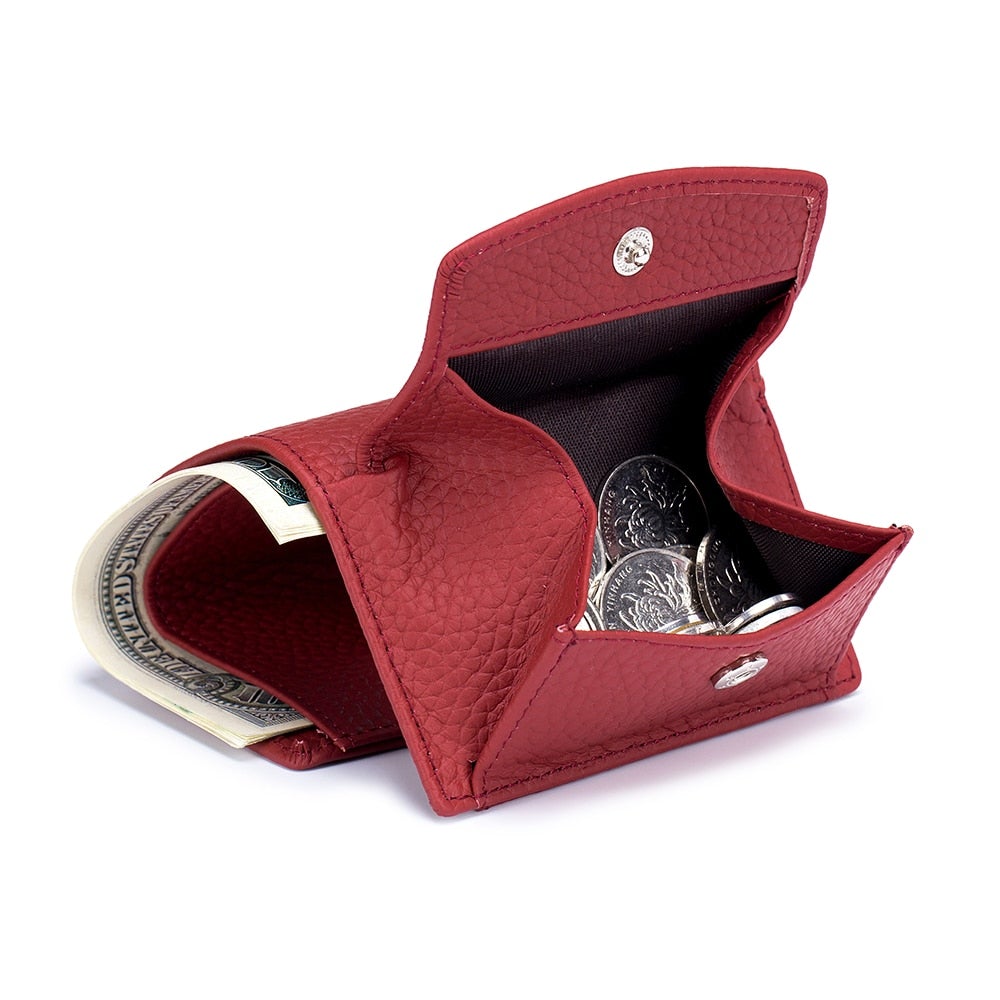 Portable Small Women's Leather Purses For Card Coin Money