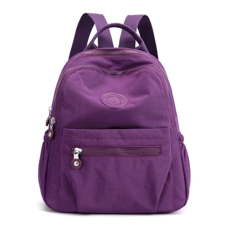 Fashionable Multi-functional Female Waterproof Nylon Backpack For Travel School