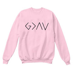 God Is Greater Than The Highs And Lows Women Sweatshirt Full Sleeve Believe Female Jesus Jumper Christian Pullover