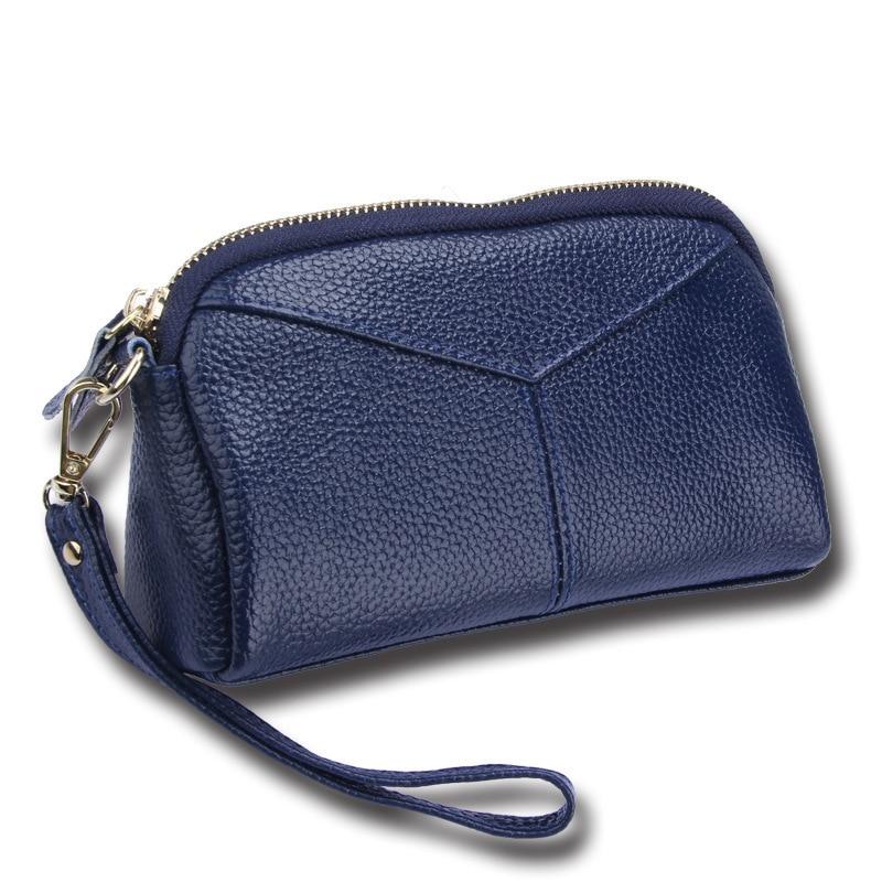 Casual Stylish Ladies' Quality Genuine Leather Clutch With Wristlet