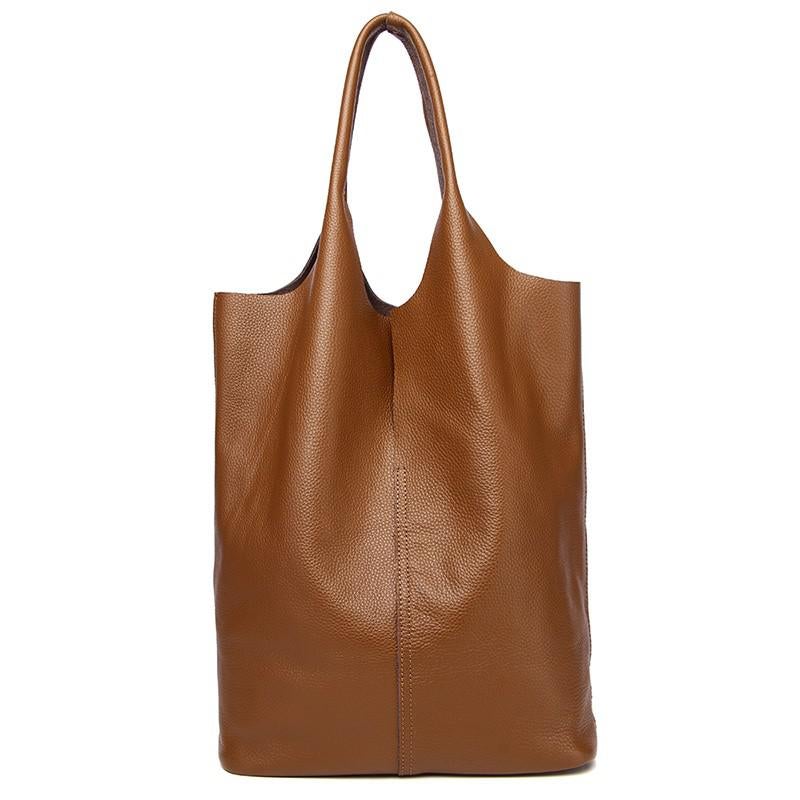 Luxury Casual Women's Soft Genuine Leather Tote Bags