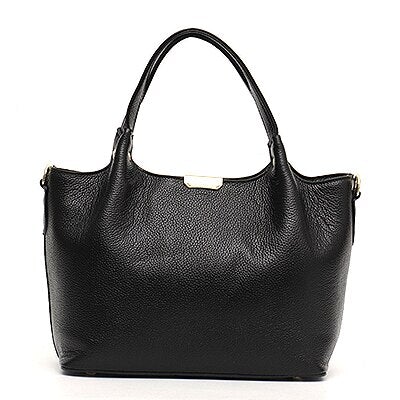 Fashionable Classic Women's Large Genuine Leather Bucket Bag With Top-handle