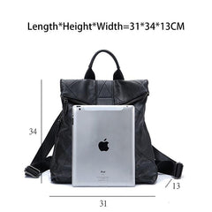 Large Capactiy Anti-theft Women's Leather Backpack For Daily Use