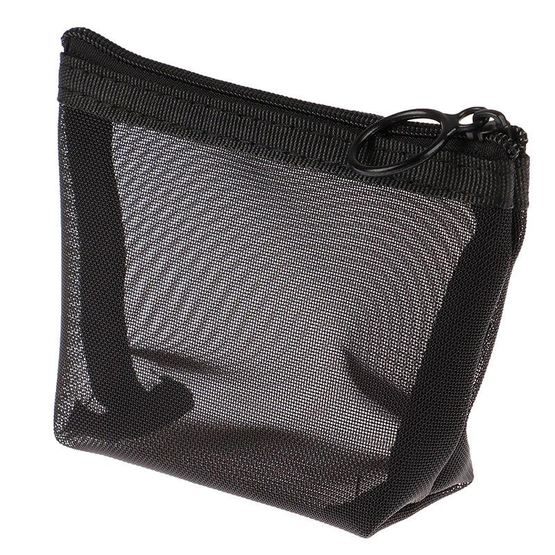 Casual Transparent 3 Pcs/set Zipper Toiletry Mesh Bags For Travel