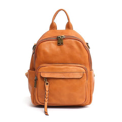 Vintage Casual Women's Functional Leather Backpacks