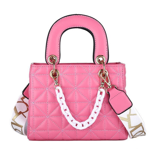 Classic Ladies' Quilted Design Leather Hand Bag