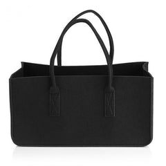 Casual Black Felt Bag For Firewood Household Items