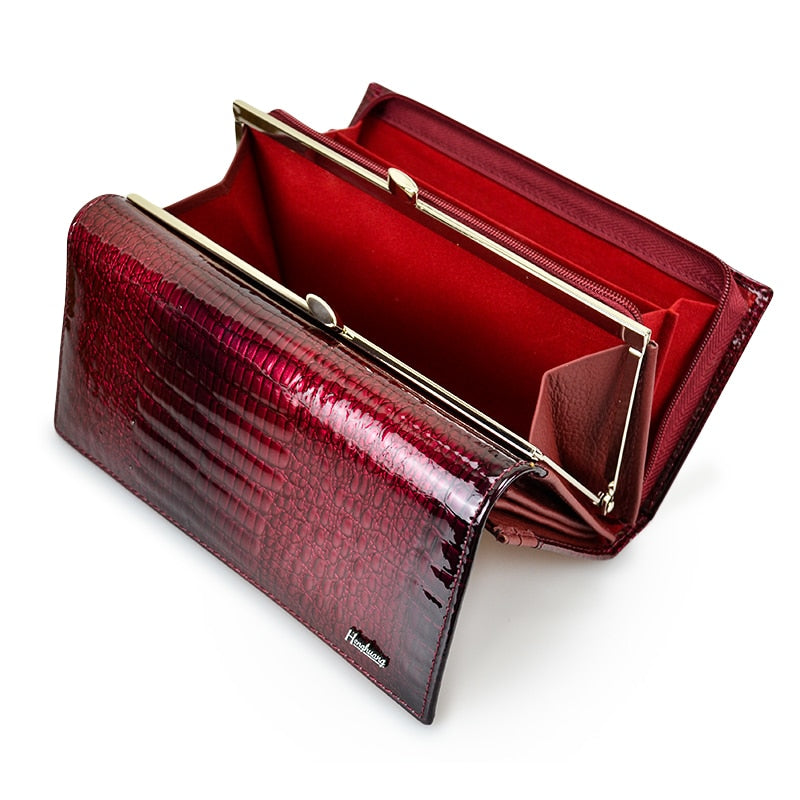 Genuine Cow & Luxury Clutch With Zipper Wallet For Ladies - Sheseelady