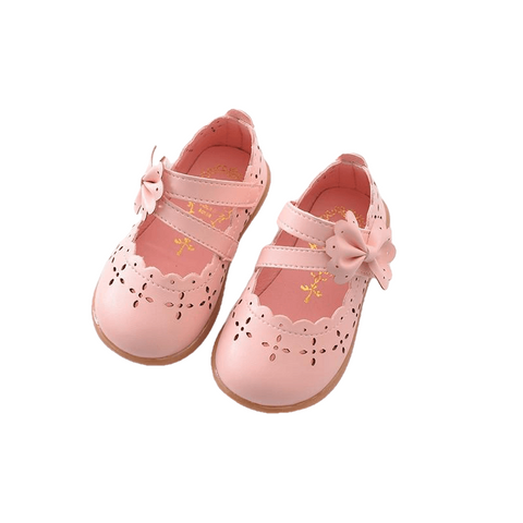 子供のためのプリンセス中空ボウタイ幼児の女の子の靴