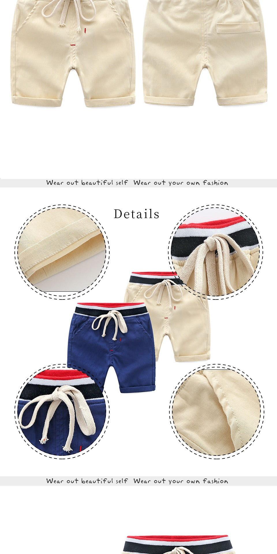 100% Cotton Kids Shorts 90 Size For Baby Boys - Sheseelady