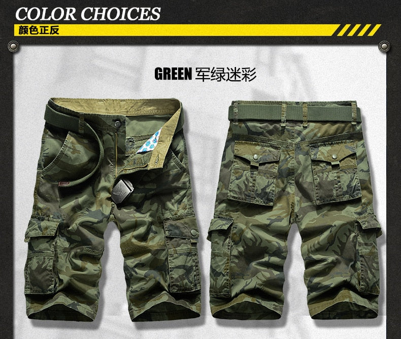 Camouflage Camo Cargo Shorts Men 2019 New Mens Casual Shorts Male Loose Work Shorts Man Military Short Pants Plus Size 29-44 - Sheseelady