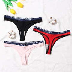 Sexy feminino de algodão fio dental tanga calcinha tanga calcinha de barbante feminino cuecas lingerie macia calça íntima feminina carta baixa