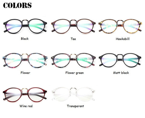 Fashion Transparent Round Glasses Clear Frame Women Spectacle Myopia Glasses Men Eyeglasses Frame Nerd Optical Frames Clear - Sheseelady