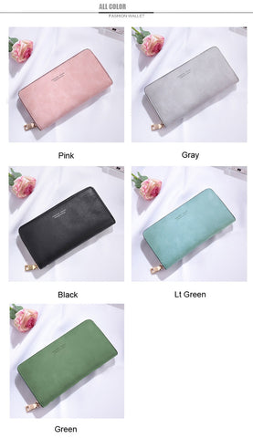 Pu Synthetic Leather Wristband Zipper Closure Casual Wallet