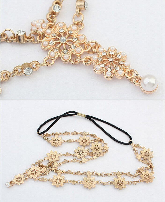 Hair Band Wedding Accessories Crystal Bridal Head Chain Jewelry - Sheseelady