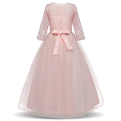 Girls' Embroidered Formal Ball Gown for Weddings & Parties