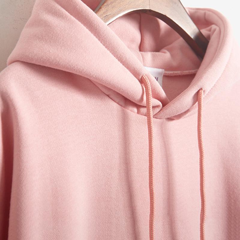 Casual Long Sleeve Pullover Clothes Sweatshirt Fleece Sweatshirts Pink Women's Gown With A Hood Hoodies Ladies