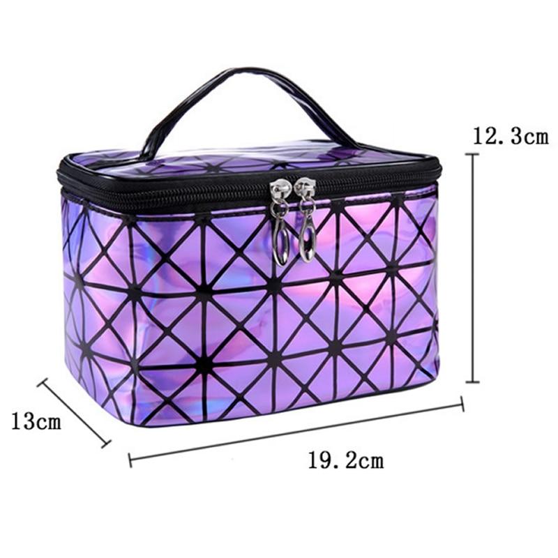 Fashion Functional Women's Leather Cosmetic Bag