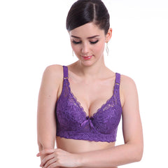 Mais sutiãs de renda grandes tamanho grande para bralette bh lingerie sexy lingerie sexy empurrar up brassiere menina minimizador profundo V