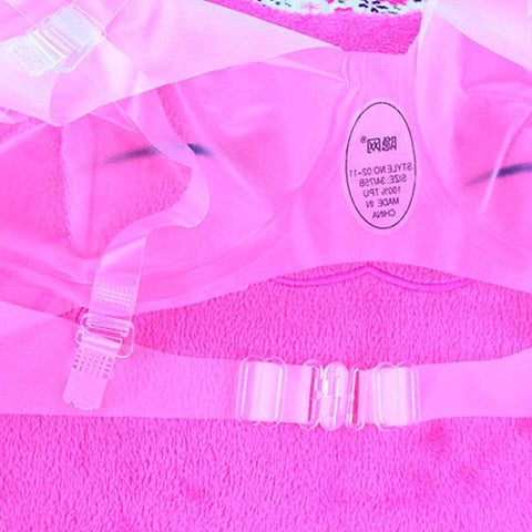 セクシーなクリアブラ女性ソフトカップ熱可塑性ポリウレタンブラレット見えないブラショルダーストラップ付き透明ブラレットレディー