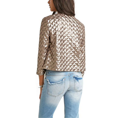 Stylish Women's Wide-waisted Slim Short Jackets With Sequins