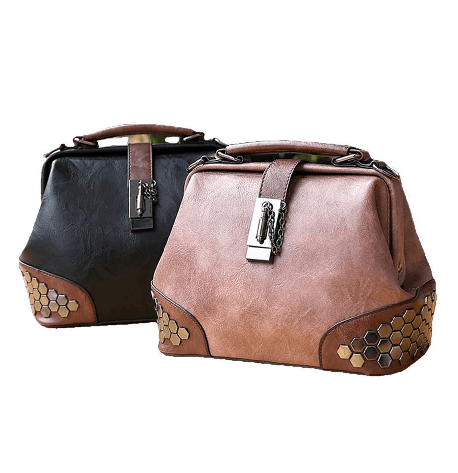 Women Handbag Leather Small Doctor Crossbody Handbag