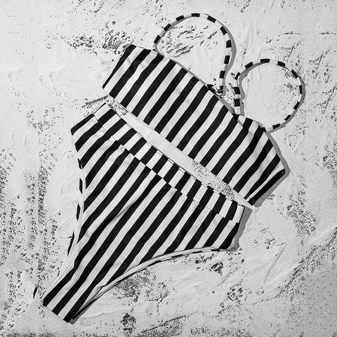 Sexy Bikinis Solide Push Up Bikini Padded Bra Straps High Waist Swimsuit Swimwear Women Print Biquini Xl
