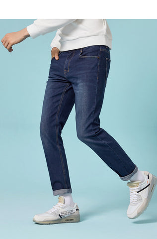 מכנסי ג'ינס לגברים Slim Fit מכנסי ג 'ינס ג' ינס קלאסי זכר מעצבי מכנסי ג 'ינס מכנסי סקיני אלסטיות ישר