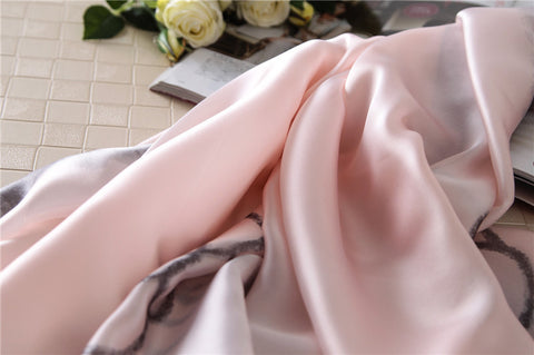 Luxury Brand Soft Silk Foulard Summer Women Scarf