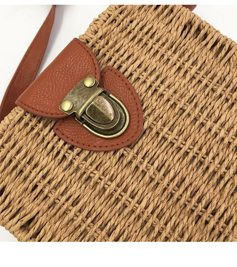 Hand-Woven Candy Color Women Straw Bag - Sheseelady