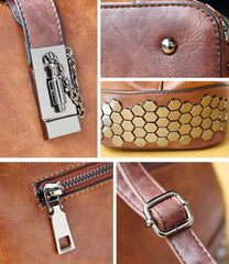 Women Handbag Leather Small Doctor Crossbody Handbag