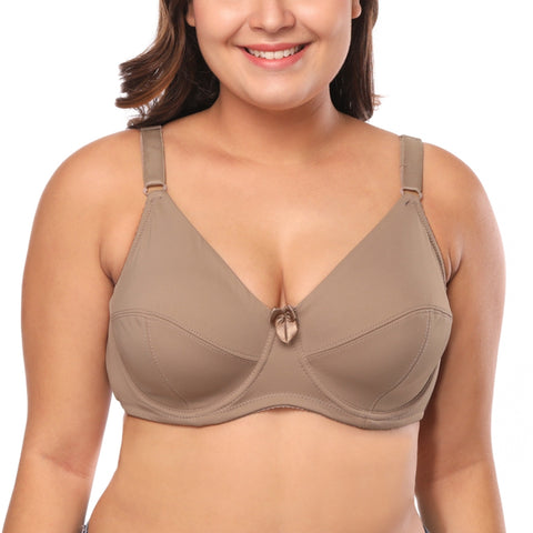Plus Size Women Bra Full Cup Comfort Mother'S Underwear Classical Solid