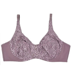 Womens Lager Bosom Perspective Lace Bras Underwired Sexy Lingerie Embroidery Floral Bralette