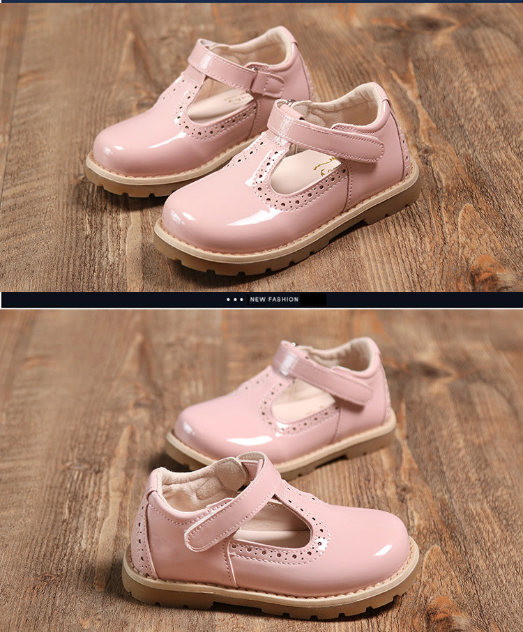 Casual Leather Princess Girls School Shoes - Sheseelady