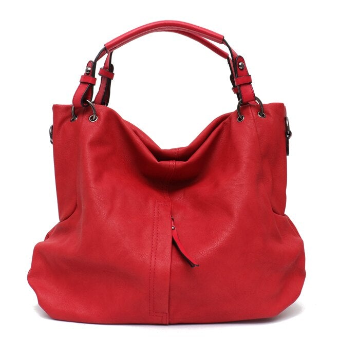 Luxury Casual Women's Large Soft Leather Zipper Handbag