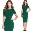 Elegant Patchwork Slim Casual Office Party Dress - Sheseelady