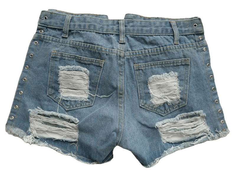 Sexy Summer Women Denim High Waist Ripped Short Jeans Tassel Lace Up Bandage